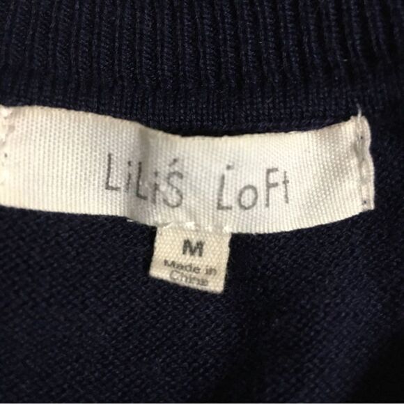 Lili's Loft Color Block Sweater Top Size Medium - Picture 7 of 9